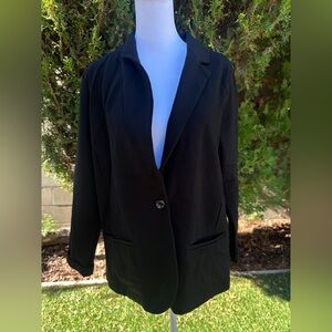 Worthington Women’s Black Business Single Button Blazer Large